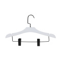 delux elegant retro lotus wooden hanger with clips home hotel wardrobe store clothes pant bottom trousers hanger with hook clip
